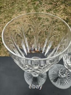 2 Beautifully Cut Stuart Churchill 10 oz. 7 3/8 Crystal Wine Glasses Mint