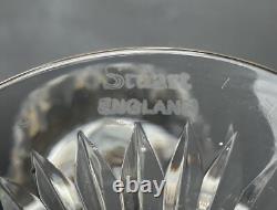 2 Beautifully Cut Stuart Churchill 10 oz. 7 3/8 Crystal Wine Glasses Mint