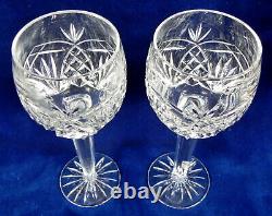 2 Kinsale Pineapple Red Wine Glasses, Crystal Goblets 7.75, 7 oz, Ireland Exc