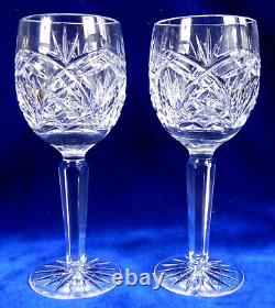 2 Kinsale Pineapple White Wine Glasses, Crystal Goblets, 6 7/8, Ireland, Exc