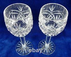 2 Kinsale Pineapple White Wine Glasses, Crystal Goblets, 6 7/8, Ireland, Exc