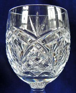 2 Kinsale Pineapple White Wine Glasses, Crystal Goblets, 6 7/8, Ireland, Exc