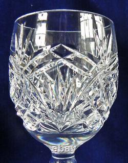 2 Kinsale Pineapple White Wine Glasses, Crystal Goblets, 6 7/8, Ireland, Exc