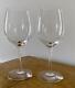 2 Orrefors Illusion Crystal Water Wine Glasses Goblets 8.25 Nils Landberg