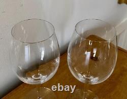 2 Orrefors Illusion Crystal Water Wine Glasses Goblets 8.25 Nils Landberg