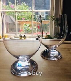 2 RIEDEL TYROL Crystal Sauvignon Blanc Wine Glasses Signed 18oz 5.25 Heavy Foot