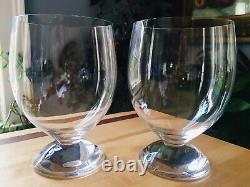 2 RIEDEL TYROL Crystal Sauvignon Blanc Wine Glasses Signed 18oz 5.25 Heavy Foot