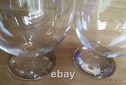 2 RIEDEL TYROL Crystal Sauvignon Blanc Wine Glasses Signed 18oz 5.25 Heavy Foot