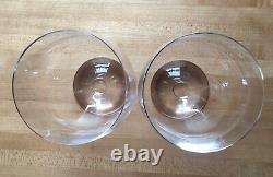 2 RIEDEL TYROL Crystal Sauvignon Blanc Wine Glasses Signed 18oz 5.25 Heavy Foot