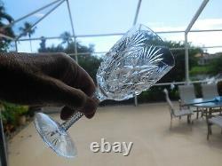 2 St Louis Crystal Florence Pineapple 7 1/8 Inch Wine Glasses Excellent