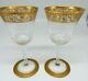2 St. Louis THISTLE 24k gold rimmed CLARET 5.5 wine goblets pair