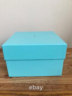 2 Tiffany & Co Crystal Pulled Stem All Purpose Wine Glasses TFC11 7.25 With Box