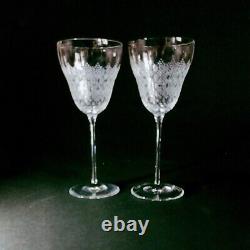 2 (Two) ROSENTHAL MOTIF Crystal 8 OZ Wine Glasses-Signed DISCONTINUED