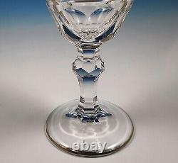 2 Val Saint Lambert Danse de Flore 4 7/8 Sherry Wine Glass Goblet Set Crystal