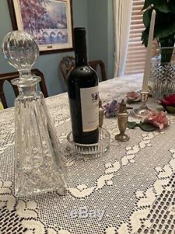 2 Vtg Waterford Wine Bottle Coasters/dip/candy dish New In Box Mint! Great Gift