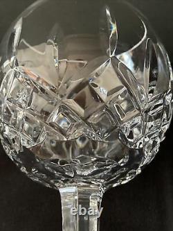 2 WATERFORD CRYSTAL Balloon Wine Glasses 7-1/8 Lismore Pattern MINT COND