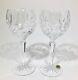2 Waterford Classic Lismore Balloon Wine Glasses, Prism Cut Stem, 71/2, 8 oz