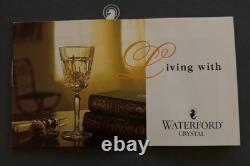 2 Waterford Crystal Clannad Claret Wine Glass Pair 8 1/8 Free Shipping