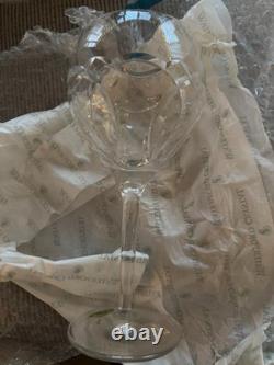 2 Waterford Crystal Clannad Claret Wine Glass Pair 8 1/8 Free Shipping