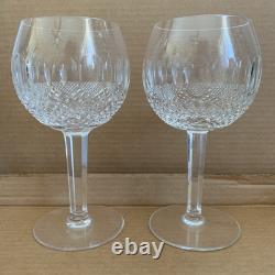 2 Waterford Crystal Colleen Balloon Hock Wine Glasses 7 5/8 Rare Oversized