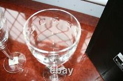 2 Waterford Crystal Geo Wine Goblets by John Rocha Super Condition 25cm + box