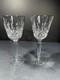 2 Waterford Crystal Golden Lismore 7 1/4 Tall Wine Glasses