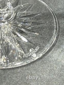 2 Waterford Crystal Golden Lismore 7 1/4 Tall Wine Glasses