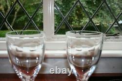2 Waterford Crystal John Rocha Designed Geo Wine Glasses Superb Cond. 25cm