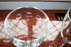2 Waterford Crystal John Rocha Designed Geo Wine Glasses Superb Cond. 25cm