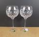 2 Waterford Crystal Kieran Balloon Wine Goblets Glasses 9 Tall