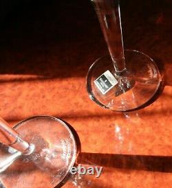 2 Waterford Crystal Signature Wine Glasses by John Rocha, Label on one 23cm