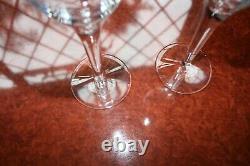 2 Waterford Crystal Tall Wine Glasses by John Rocha in the Geo Design 25cm tall