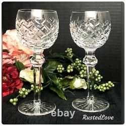 2 Waterford Crystal Wine Hock Powerscourt Wine Glasses