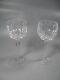 2 Waterford Lismore Crystal Balloon Wine Glasses 7 3/8 Tall Set of 2