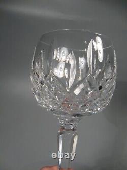 2 Waterford Lismore Crystal Balloon Wine Glasses 7 3/8 Tall Set of 2