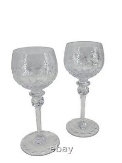 2 crystal Rogaska Gallia Hoch Wine Glasses 8