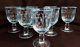 22 Vintage Fostoria Navarre Blue Crystal Water Wine Goblets Ice Cream Glass Set
