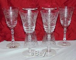 24 Libbey Rock Sharpe Crystal Cut 3005-7 Water Wine Champagne Juice Glasses