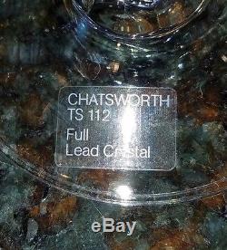 24 Vintage Mikasa Chatsworth Lead Crystal 12 Water & 12 Wine Stemware NWT TS 112