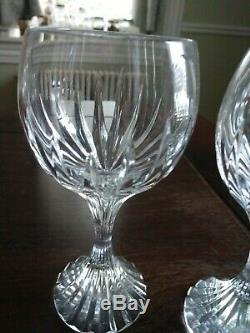 2BACCARAT Crystal Wine Glasses, MASSENA Pattern 6 1/2 Tall