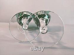 2pc SET Gorham Cherrywood Green Wine Glasses Hock 8 1/4