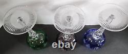 3 AJKA Crystal Cut to Clear 8 1/4 Wine Glasses Multicolor Exquisite