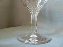 3 Antique Edwardian Star Etched Crystal Hollow Stem Wine Champagne Glasses
