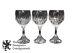 3 Baccarat France Crystal Glass Massena Pattern Wine Goblets Glasses Bordeaux