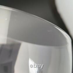3 Bayel Frosted Seahorse Stem Crystal Water Wine Glasses Goblets 7 3/8 France