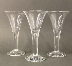 3 Colonial Williamsburg Restoration Teardrop Crystal Wine Goblet Royal Leerdam