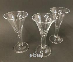 3 Colonial Williamsburg Restoration Teardrop Crystal Wine Goblet Royal Leerdam