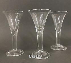 3 Colonial Williamsburg Restoration Teardrop Crystal Wine Goblet Royal Leerdam