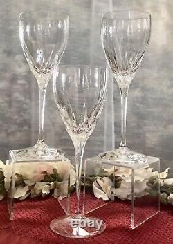 3 Lenox Crystal Firelight Clear (panel cuts) Vintage Wine Goblets