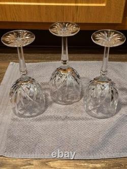 3 Marquis by Waterford BROOKSIDE Crystal Goblets Wine Glasses Set of 3